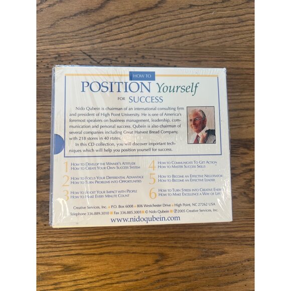 How To Position Yourself For Success 6-CD Set By Nido Qubein Brand New - Picture 2 of 3